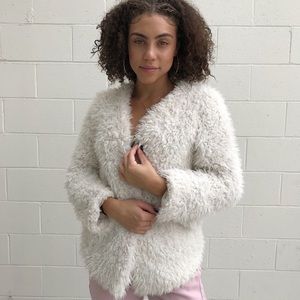 White Faux Fur Coat